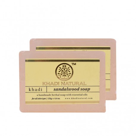 KHADI NATURAL Sandalwood Soap, 125g (Pack of 2)