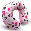 Sterling Neck Pillow for Travel with Washable Cover Flamingo Printed