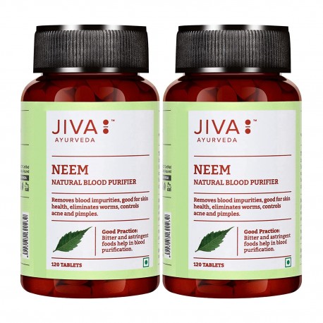 Jiva Neem Tablets - Natural Blood Purifier - 120 tab