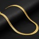 Trendy Classic Stainless Steel Flat Curb Chain Golden Necklace (Pack of 10)