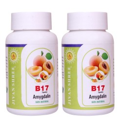 Vitamin B17 500 mg Purest Amygdalin 99.5% (Apricot Kernel) Extract 200 Capsules (Pack of 2 Bottles)