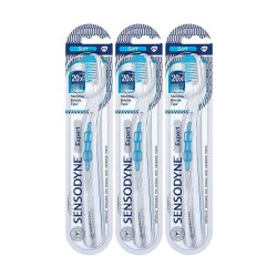 Sensodyne Expert Toothbrush (Clear & Blue, Pack of 3)