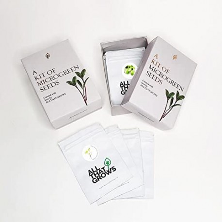 AllThatGrows Sample Microgreen Gardening Seeds Kit - 14 Pack