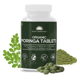 Saptamveda Organic Moringa Tablets, 120 Tablets