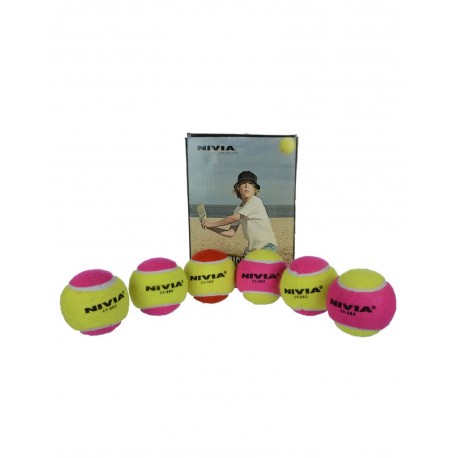 Nivia Cricket Tennis Ball -  (Pack of 12 Balls)