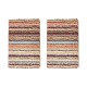 Ram® Striped Anti-Slip Bathmat Soft Bathroom Rugs  (Pack of 2) 65 × 43 cm ( 26 inch × 17 inch) Anti-Skid Door Mat, Room Mat