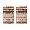 Ram® Striped Anti-Slip Bathmat Soft Bathroom Rugs  (Pack of 2) 65 × 43 cm ( 26 inch × 17 inch) Anti-Skid Door Mat, Room Mat
