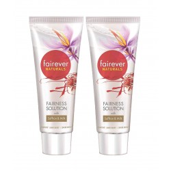 Fairever Naturals Fairness Solution with Saffron and Milk Cream, 25g - (Pack of 2)