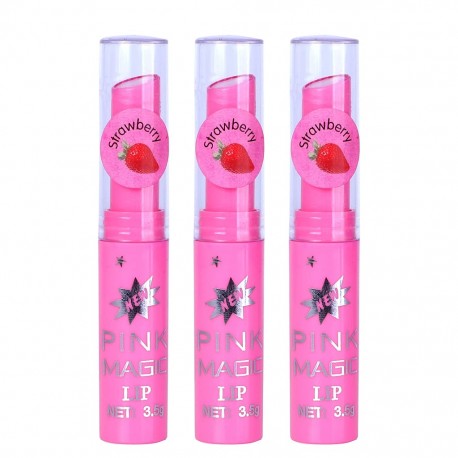 Pinner Fruit Extract Color Changing Pink Magic Lipstick Combo - Pack of 3 (10.5 g)