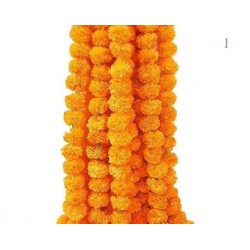 Artificial Marigold Flower Garlands For Decoration (Pack of 5)
