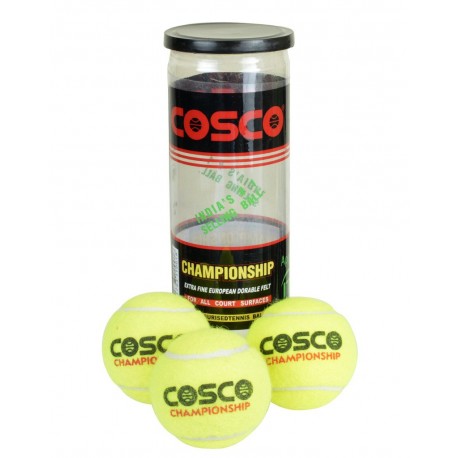 Cosco Rubber Championship Tennis Ball - Yellow