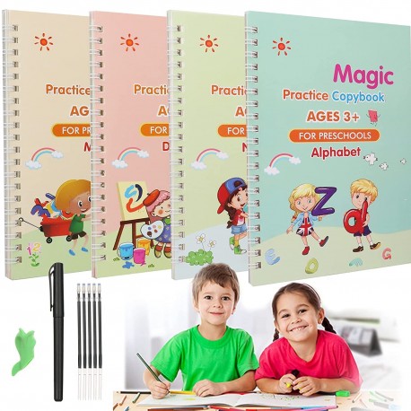 PMK Enterprise Magic Practice Copybook with Pen - (4pcs)