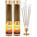 The Aroma Factory Kesar Chandan Saffron Sandal Incense Sticks Bottle - (Pack of 2)