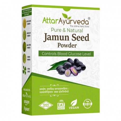 Attar Ayurveda Jamun Seed Powder for Diabetes - 500 g