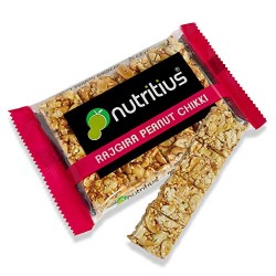 Nutritius Rajgira Peanut Chikki, 100g - (Pack of 13)