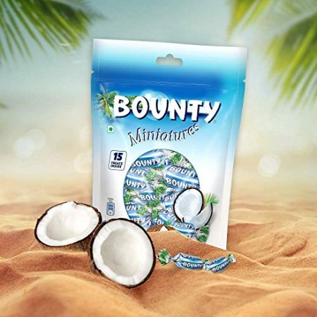 Bounty Miniatures Coconut Filled Chocolates, 170 g Multipack - (Pack Of 2)