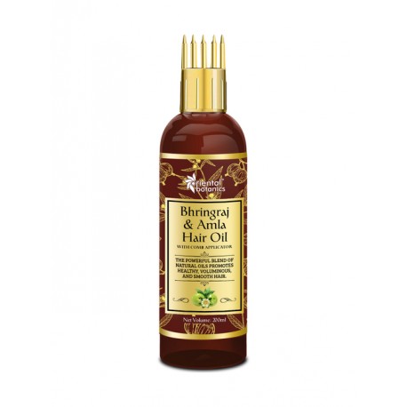 Oriental Botanics Bhringraj & Amla Hair Oil with Comb Applicator - 200ml