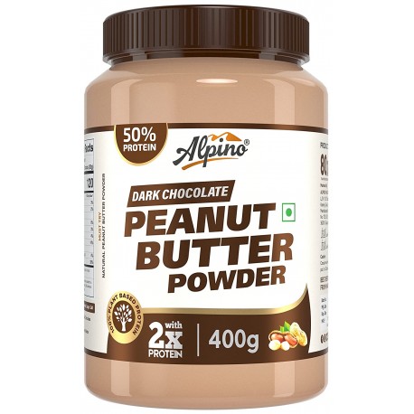 Alpino Peanut Butter Powder (Dark Chocolate) - 400Gm