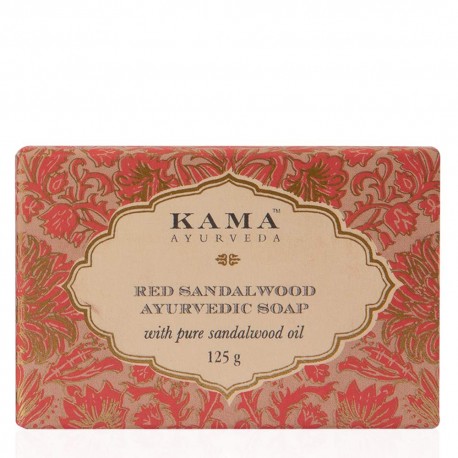 Kama Ayurveda Red Sandalwood Ayurvedic Soap with Pure Sandalwood Oil, 125g
