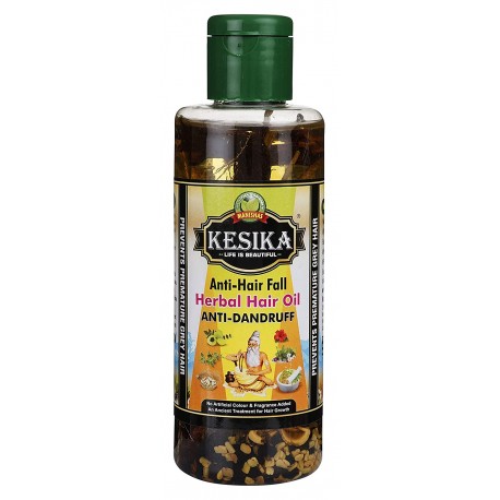 Kesika Multipurpose Anti-Hair Fall Anti-Dandruff Herbal Hair Oil, (200 ml) - Pack Of 2