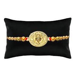 Creative Space Ganesha Golden Beads Rakhi