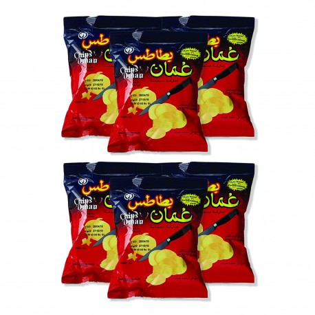 Chips Oman Chilli Flavour Potato Chips, (15 gm) - Pack of 6