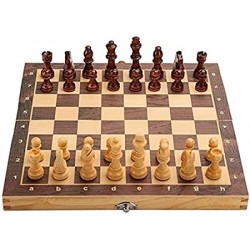 Foldable Wooden Chess Board Set  11"X11"