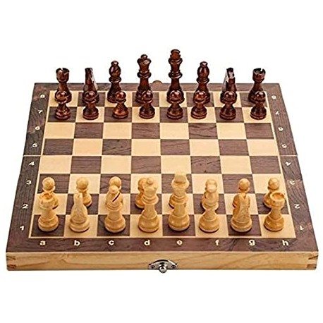 Foldable Wooden Chess Board Set  11"X11"