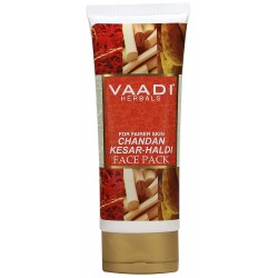 Vaadi Herbals Chandan Kesar Haldi Fairness Face Pack - (120g)