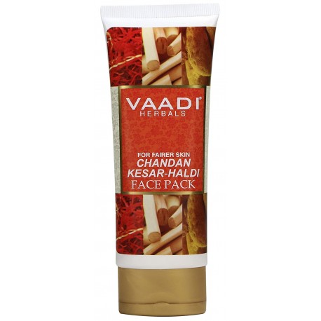 Vaadi Herbals Chandan Kesar Haldi Fairness Face Pack - (120g)