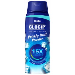 Clocip Advance Action Prickly Heat Powder, (150g) - Pack of 2