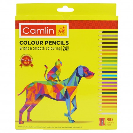 Camlin Kokuyo 4192567 24 - Shade Full Size Colour Pencil Set, (Pack Of 2)