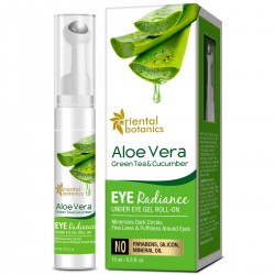 Oriental Botanics Aloe Vera, Green Tea & Cucumber Eye Radiance Under Eye Gel Roll on - 15ml