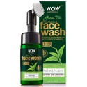 WOW Skin Science Green Tea Foaming Face Wash with Built-In Face Brush - With Green Tea & Aloe Vera 150ml