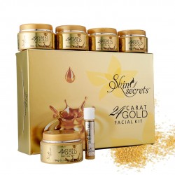 Skin Secrets 24 Carat Gold Facial Kit with Gold Dust & Sandalwood Oil - 310gm