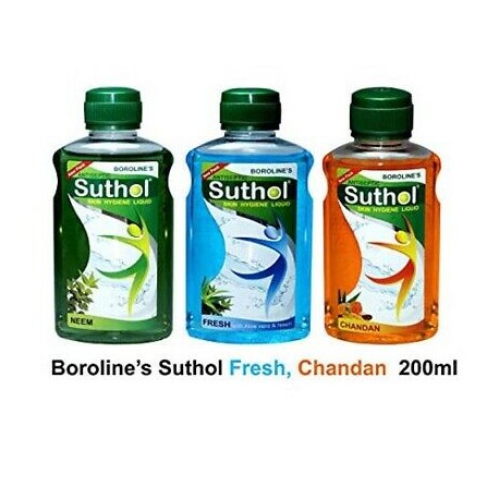 Boroline Suthol Neem, Suthol Chandan, Suthol Fresh (200Ml Each) - Combo pack of 3