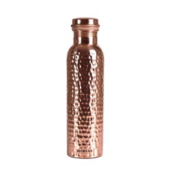 Hammered copper Water Bottle Pure Copper 1000 ml