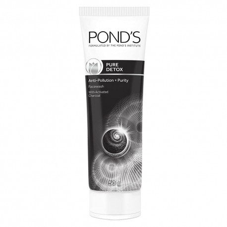 Pond's Pure Detox Anti-Pollution Purity Face Wash With Activated Charcoal - 50gm