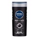 Nivea Men Body Wash, Active Clean with Active Charcoal - 250ml