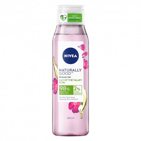 Nivea Naturally Good Body Wash, Lily of the Valley & Oil Shower Gel - 300ml