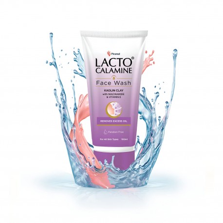 Lacto Calamine Daily Facewash with Kaolin Clay, Niacinamide and Vitamin E - 100ml