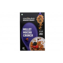 Cocosutra Cereal - Granola, Millet Mocha Crunch, Breakfast Cereal With Oats, Nuts, Seeds & Dry Fruits - 300gm