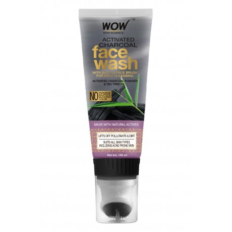 Wow Skin Science Activated Charcoal Face Wash Gel 100ml