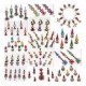 Lovely Arts Collection Women's Plastic Plain Simple Combo Bindis Pack, (Multicolour) Set of 24