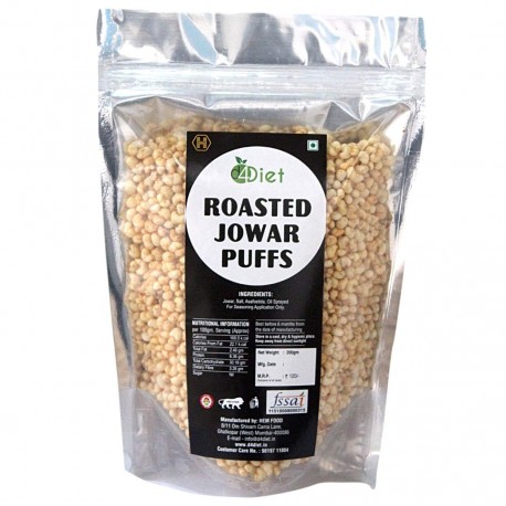 Roasted Jowar (Sorghum) Puffs, 200g | High Fibre, Gluten Free, Low Calorie Snack