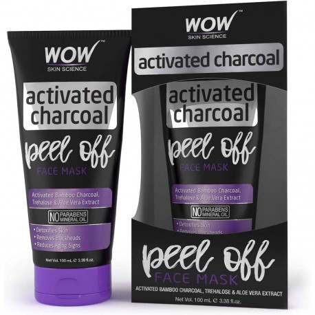 Wow Skin Science Activated Charcoal Face Mask - Peel Off No Parabens & Mineral Oils 100ml