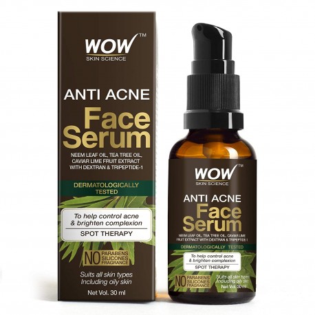 Wow Skin Science Anti Acne Face Serum Natural Neem Leaf Oil 30ml