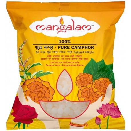 Mangalam Camphor Pouch (500g Small Round, Pack of 1)