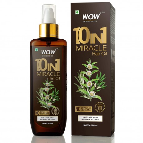 Wow 10 in1 Miracle No Parabens & Mineral Oil Hair Oil, 200ml