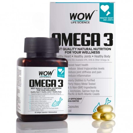 Wow Omega-3 Fish Oil Triple Strength 1000mg - 60 Capsules
